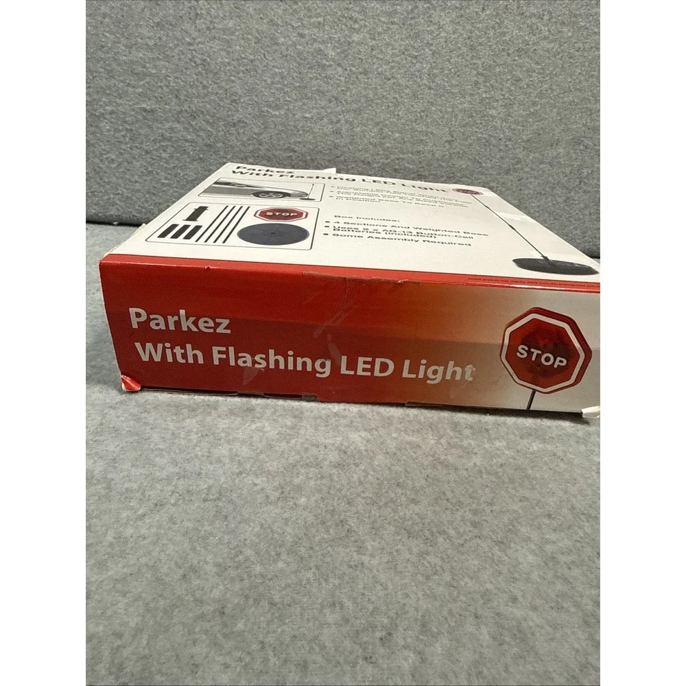 Flashing LED Flashing Light Parking Stop Sign For Garage Parkez Weighted Safety